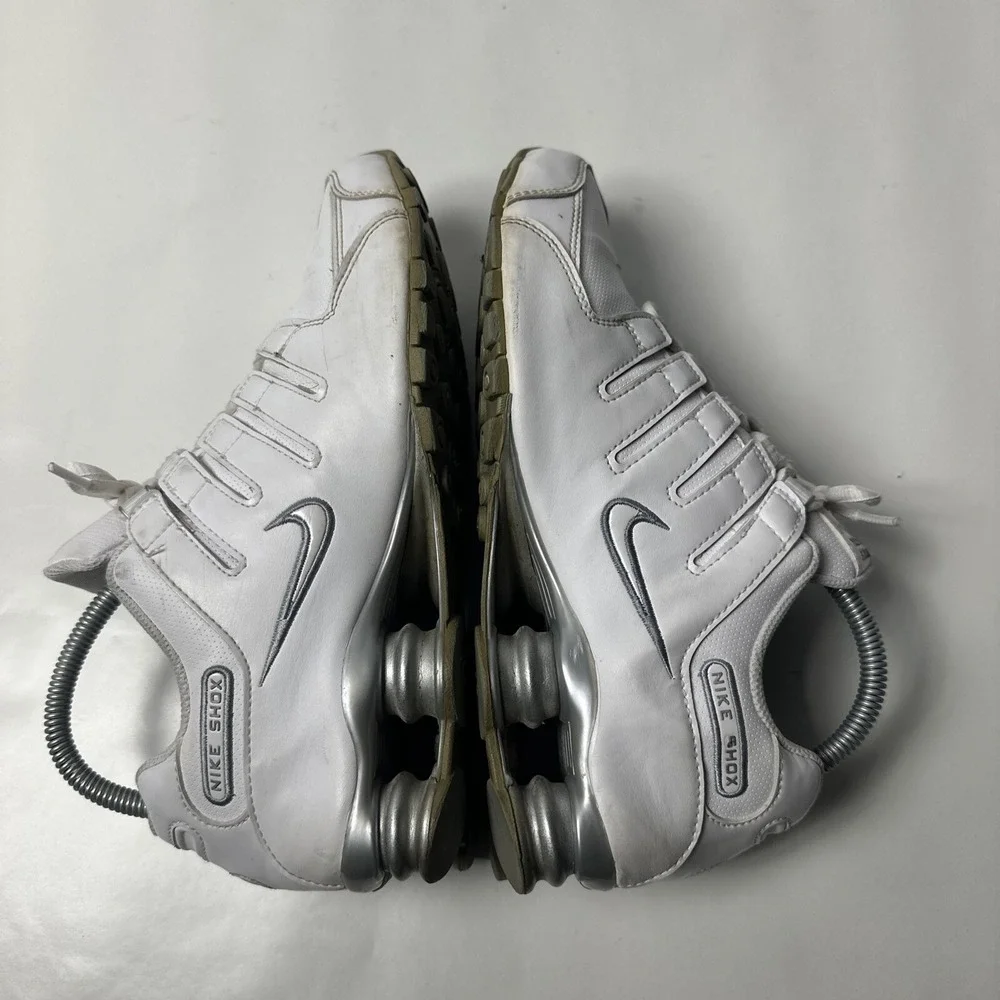 Nike Shox NZ SL White Silver Womens Running Shoes 9.5 Sneakers 366571-111 Retro